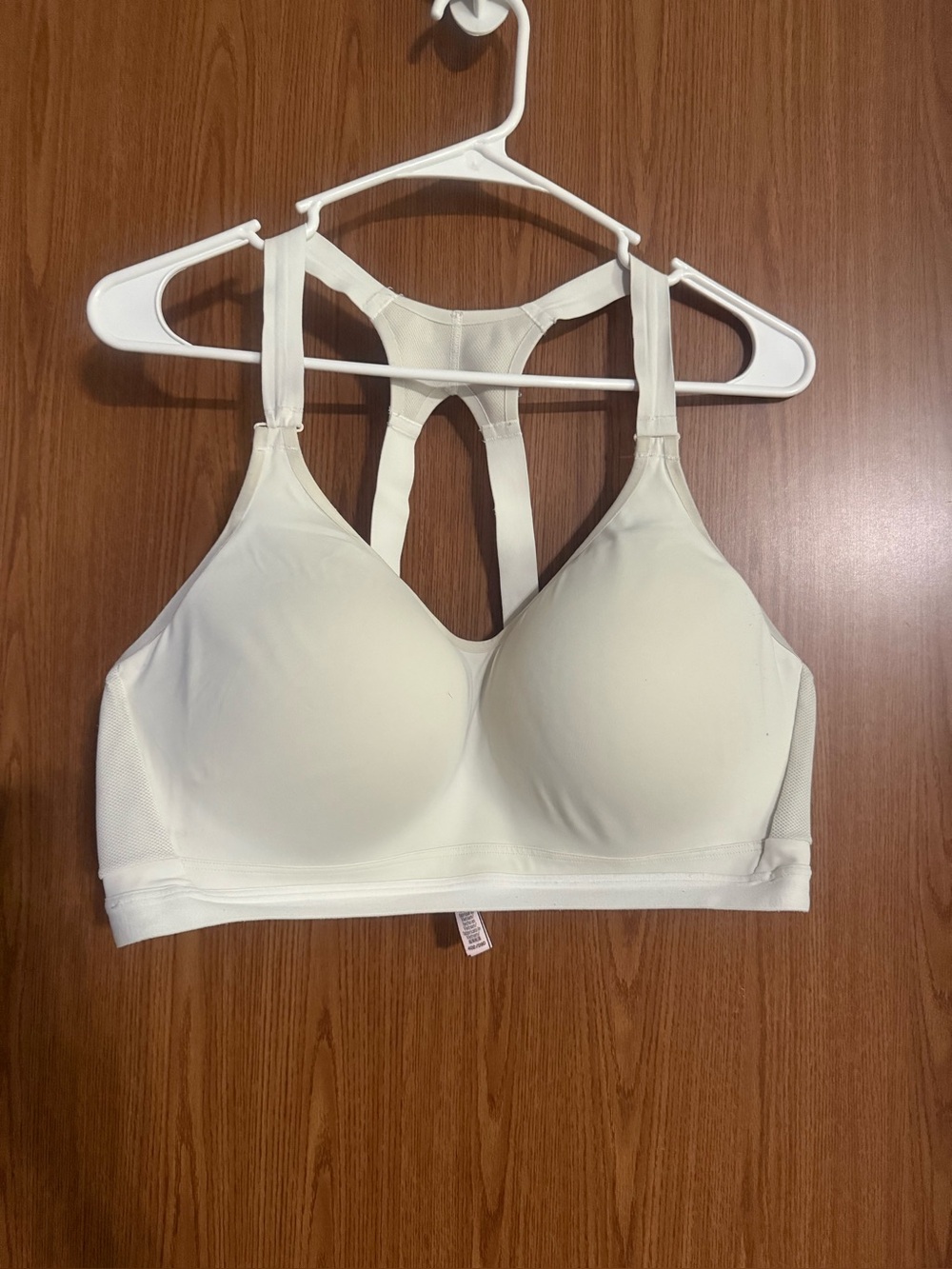 Victoria's Secret White Racerback Padded Sports Bra